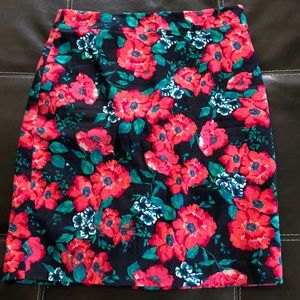 Ann Taylor Navy floral skirt